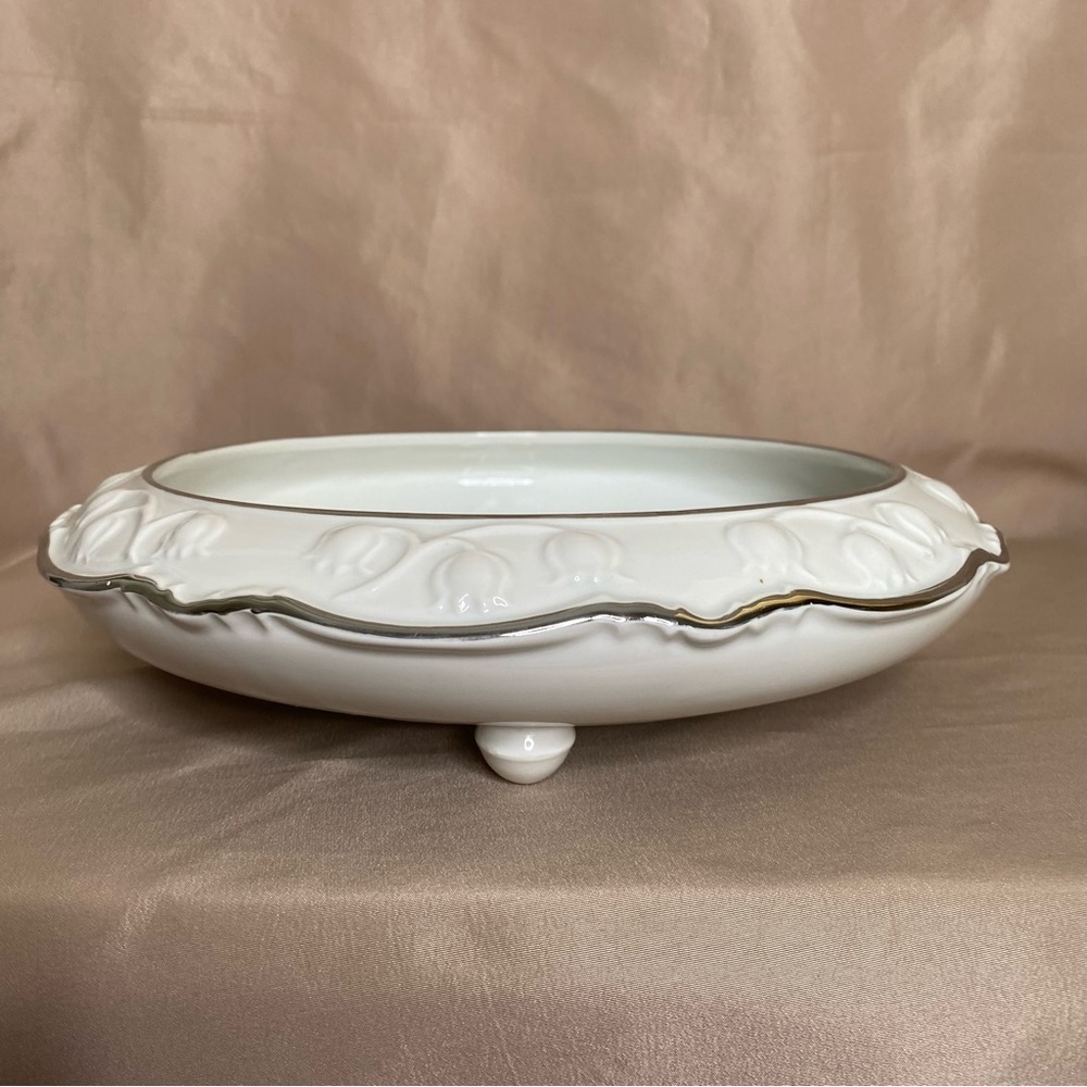 Dresden Porcelain Shallow Footed Bowl